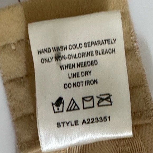 Barely Breezies. sz 38C bra. Sand color with gray lace accent - Picture 10 of 10